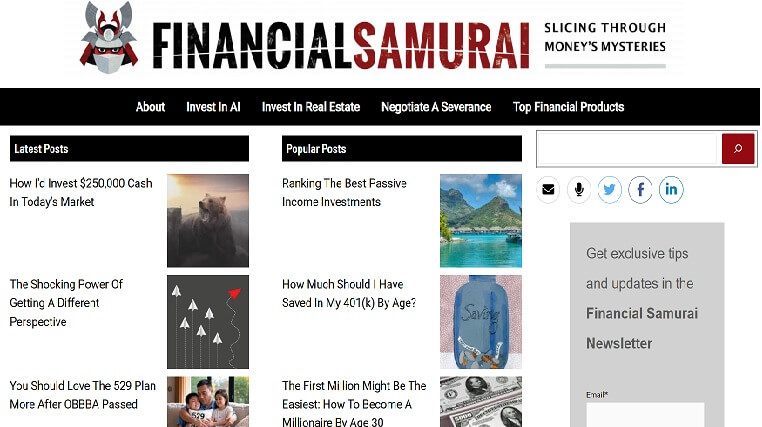 Financial Samurai Blog